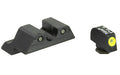 Trijicon HD XR Night Sight Set -  3 Dot Green Tritium With Yellow Front Outline -  Fits Glock 17/19/26/27/33/34