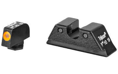 Trijicon HD XR Night Sight Set -  3 Dot Green Tritium With Yellow Front Outline -  Fits Glock 17/19/26/27/33/34